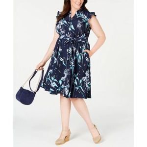 Charter Club Plus Size 24W Ruffle Sleeve Dress